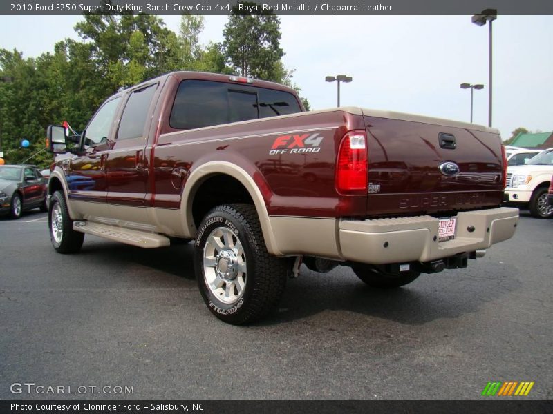 Royal Red Metallic / Chaparral Leather 2010 Ford F250 Super Duty King Ranch Crew Cab 4x4