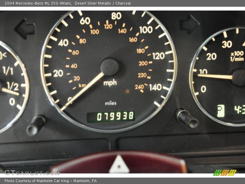 Desert Silver Metallic / Charcoal 2004 Mercedes-Benz ML 350 4Matic