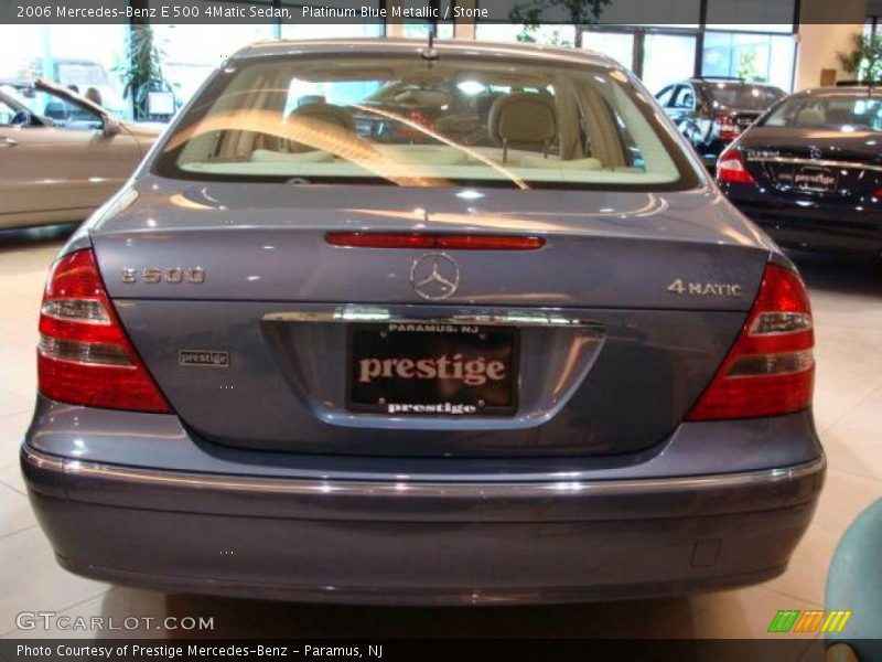 Platinum Blue Metallic / Stone 2006 Mercedes-Benz E 500 4Matic Sedan