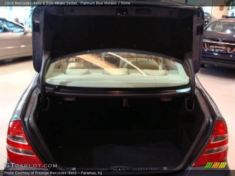 Platinum Blue Metallic / Stone 2006 Mercedes-Benz E 500 4Matic Sedan