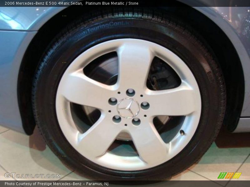 Platinum Blue Metallic / Stone 2006 Mercedes-Benz E 500 4Matic Sedan