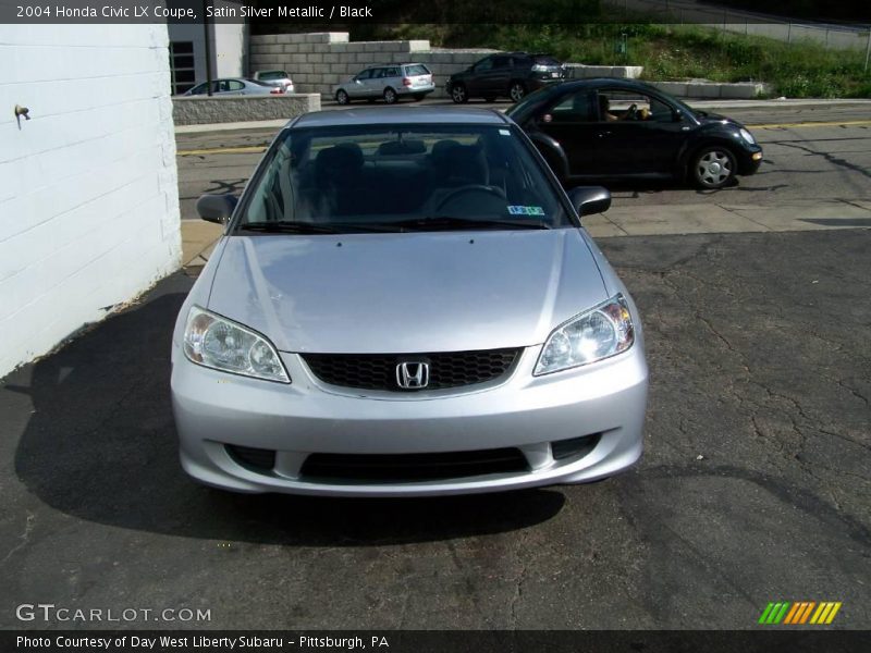 Satin Silver Metallic / Black 2004 Honda Civic LX Coupe