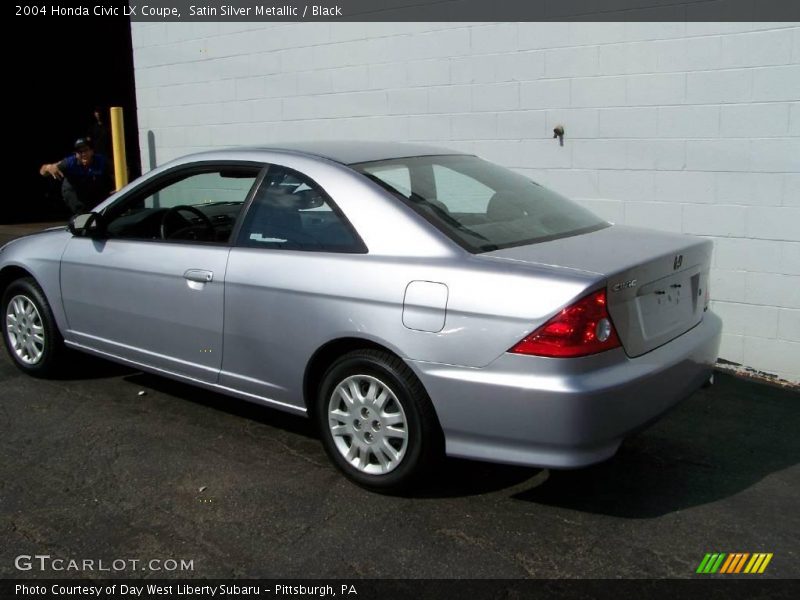 Satin Silver Metallic / Black 2004 Honda Civic LX Coupe