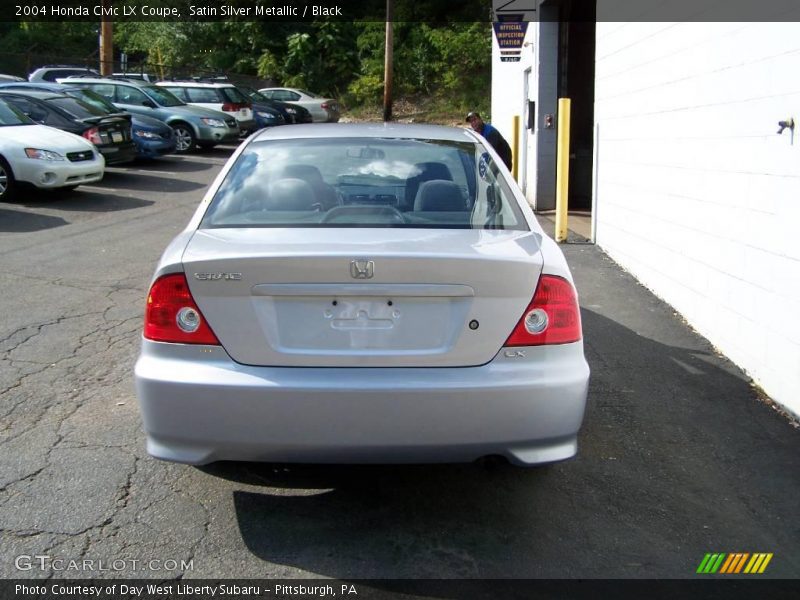 Satin Silver Metallic / Black 2004 Honda Civic LX Coupe