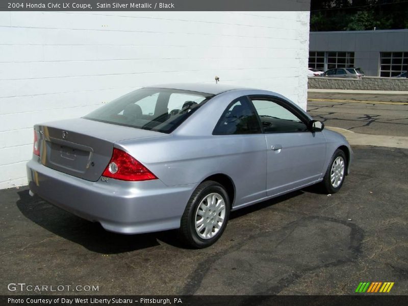 Satin Silver Metallic / Black 2004 Honda Civic LX Coupe