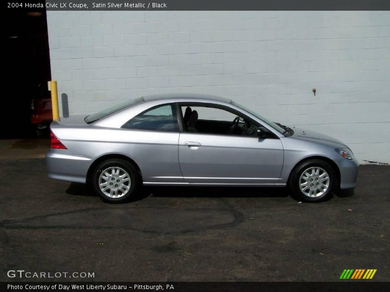 Satin Silver Metallic / Black 2004 Honda Civic LX Coupe