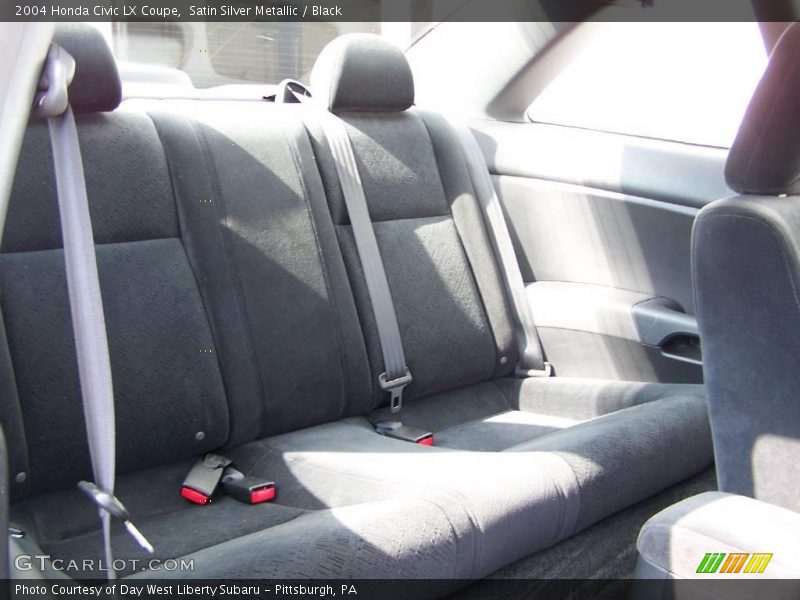 Satin Silver Metallic / Black 2004 Honda Civic LX Coupe