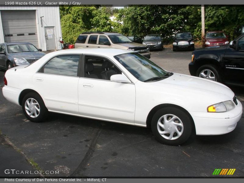 Glacier White / Gray 1998 Mazda 626 LX