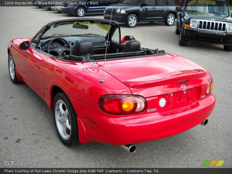 Classic Red / Black 1999 Mazda MX-5 Miata Roadster