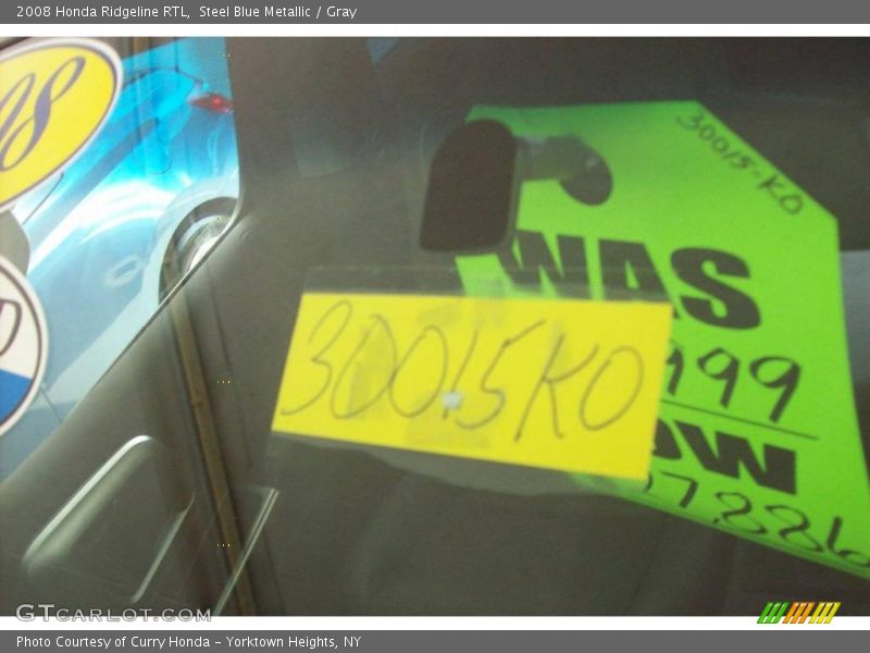 Steel Blue Metallic / Gray 2008 Honda Ridgeline RTL
