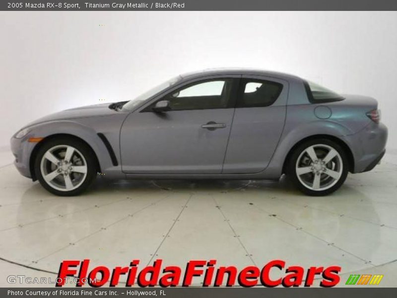 Titanium Gray Metallic / Black/Red 2005 Mazda RX-8 Sport