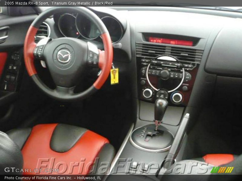 Titanium Gray Metallic / Black/Red 2005 Mazda RX-8 Sport