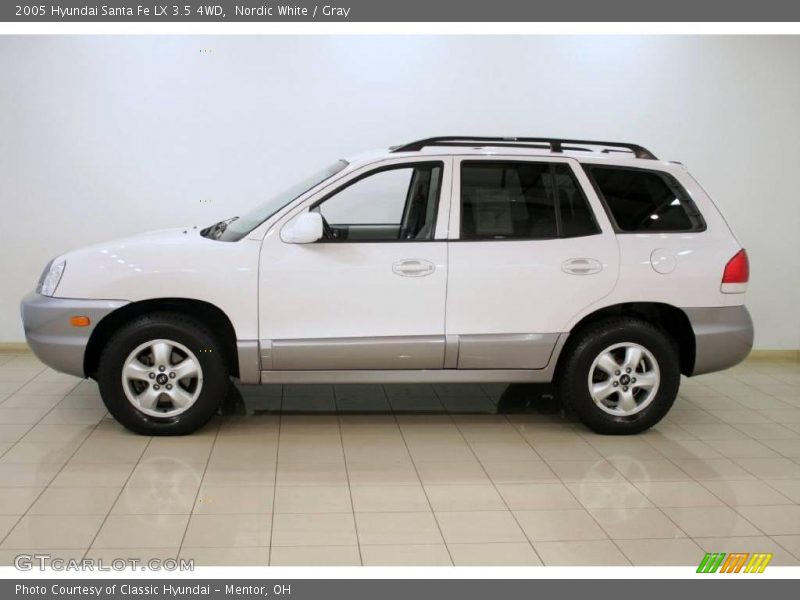 Nordic White / Gray 2005 Hyundai Santa Fe LX 3.5 4WD