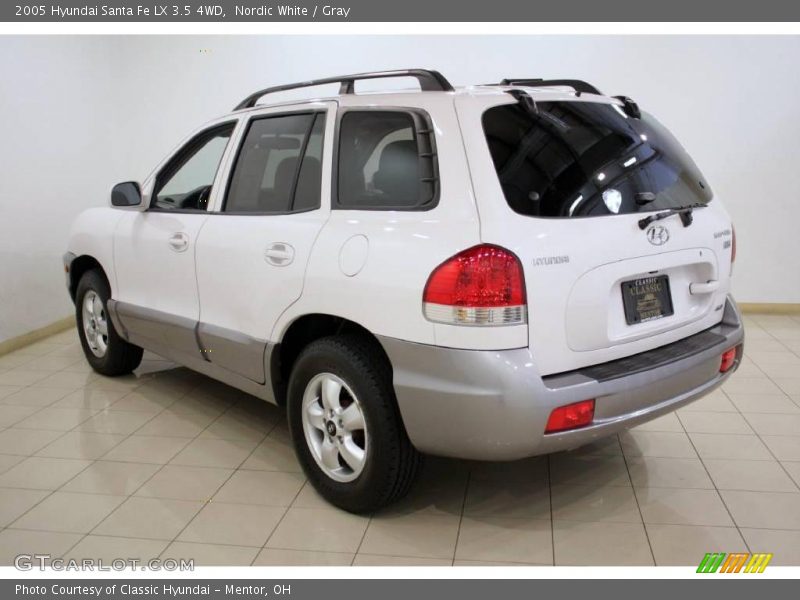 Nordic White / Gray 2005 Hyundai Santa Fe LX 3.5 4WD