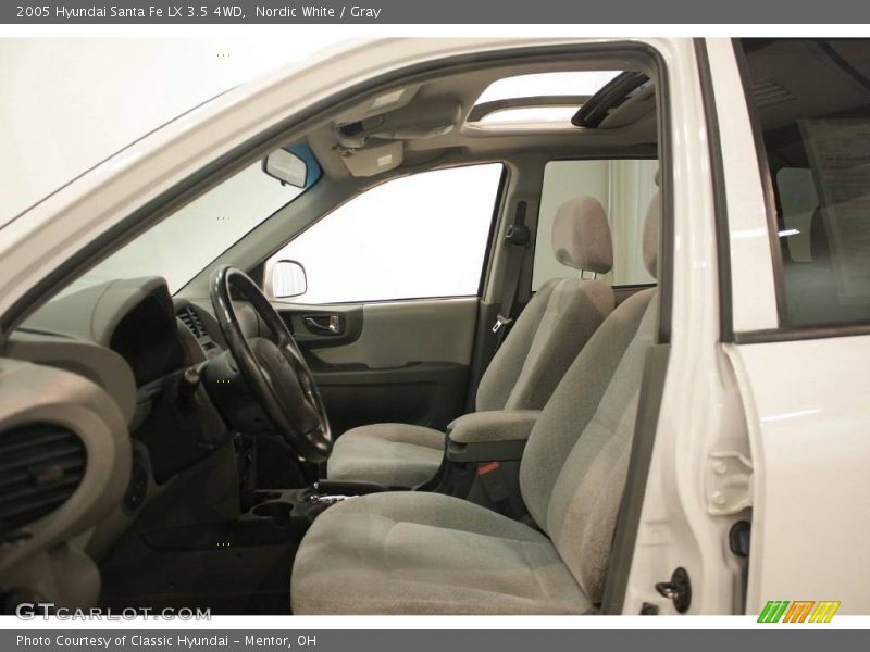 Nordic White / Gray 2005 Hyundai Santa Fe LX 3.5 4WD