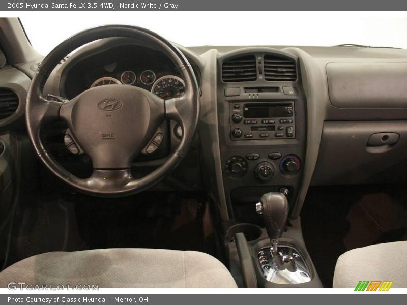 Nordic White / Gray 2005 Hyundai Santa Fe LX 3.5 4WD