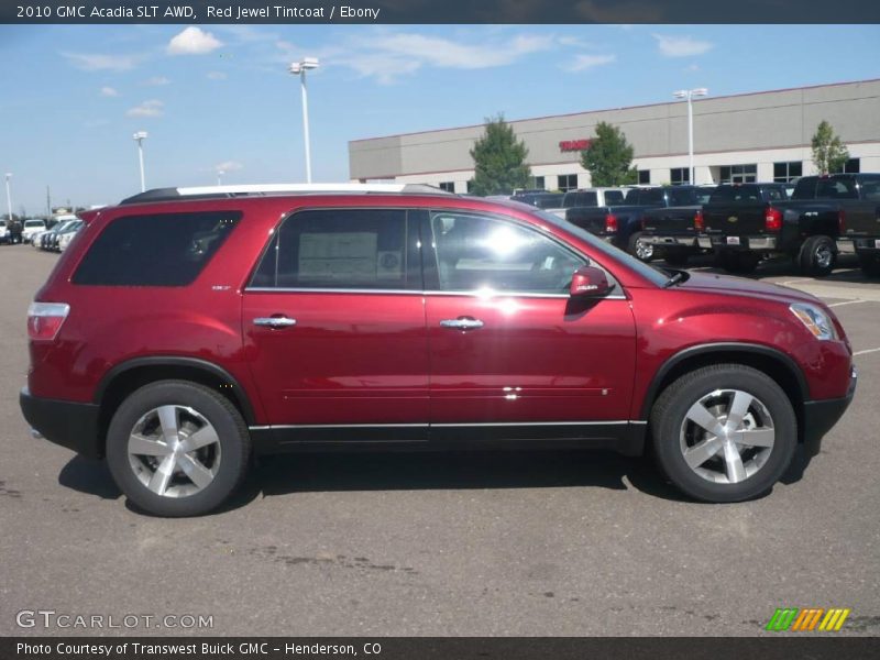Red Jewel Tintcoat / Ebony 2010 GMC Acadia SLT AWD
