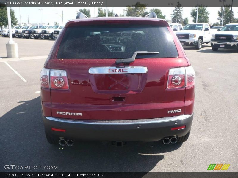 Red Jewel Tintcoat / Ebony 2010 GMC Acadia SLT AWD