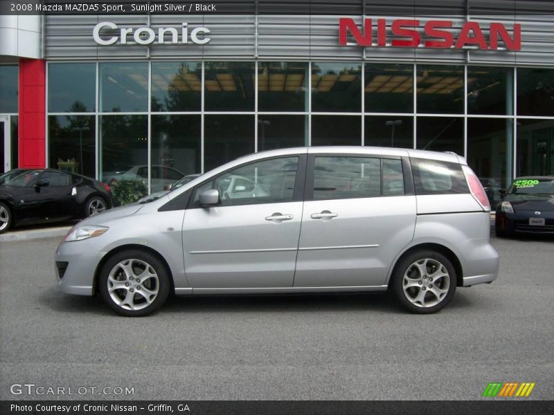 Sunlight Silver / Black 2008 Mazda MAZDA5 Sport