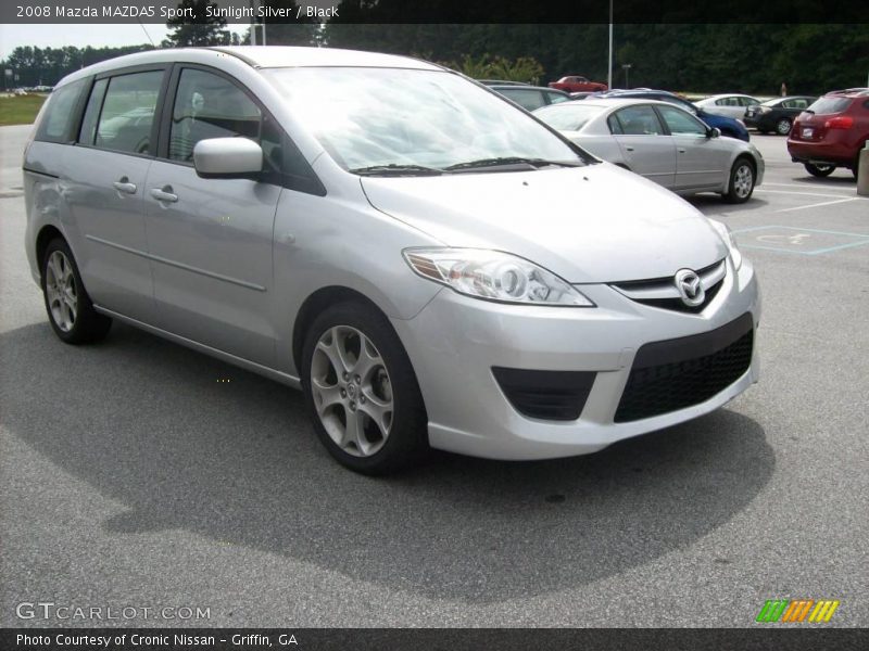 Sunlight Silver / Black 2008 Mazda MAZDA5 Sport