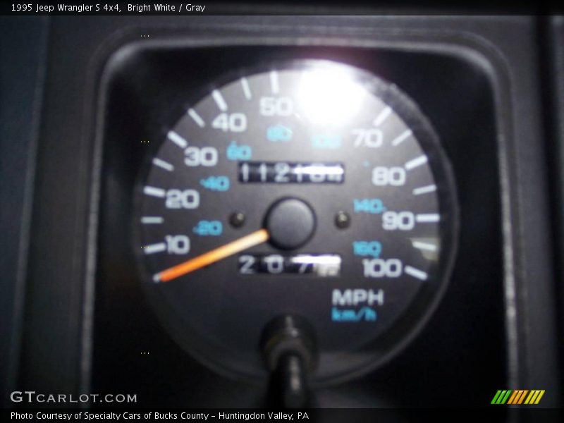 Bright White / Gray 1995 Jeep Wrangler S 4x4