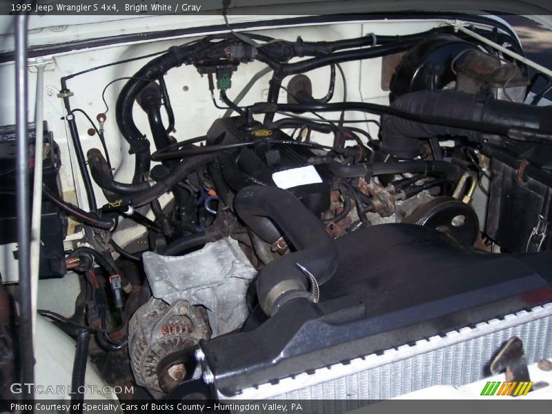 Bright White / Gray 1995 Jeep Wrangler S 4x4