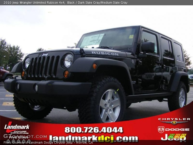 Black / Dark Slate Gray/Medium Slate Gray 2010 Jeep Wrangler Unlimited Rubicon 4x4