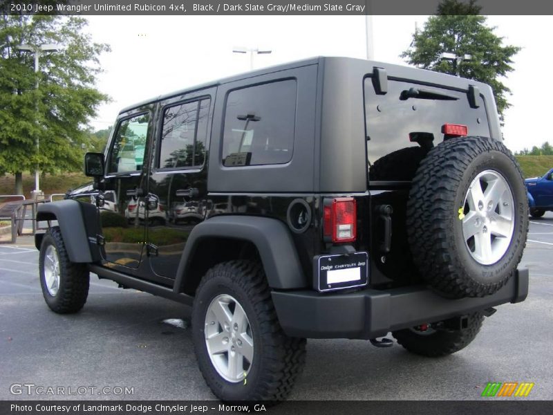 Black / Dark Slate Gray/Medium Slate Gray 2010 Jeep Wrangler Unlimited Rubicon 4x4