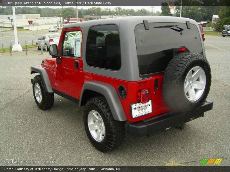 Flame Red / Dark Slate Gray 2005 Jeep Wrangler Rubicon 4x4