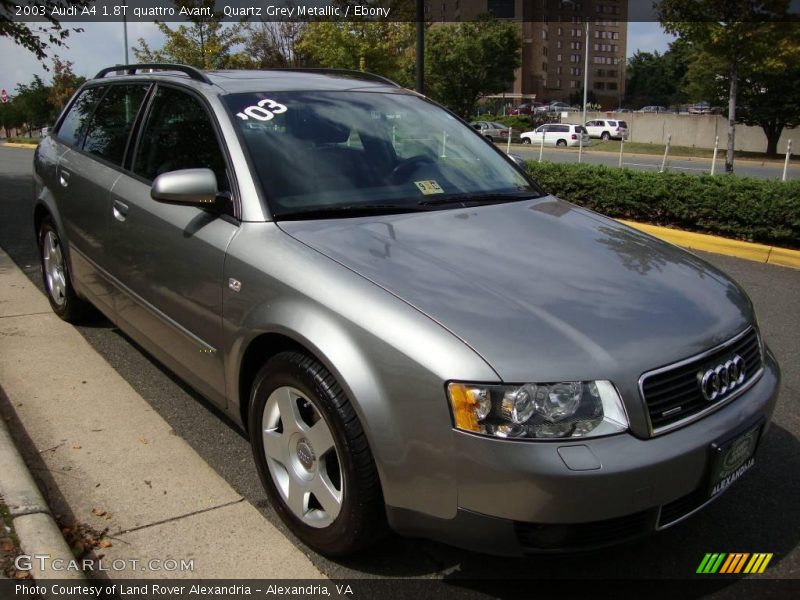 Quartz Grey Metallic / Ebony 2003 Audi A4 1.8T quattro Avant