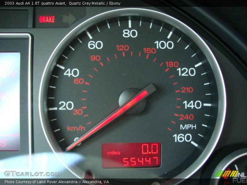 Quartz Grey Metallic / Ebony 2003 Audi A4 1.8T quattro Avant