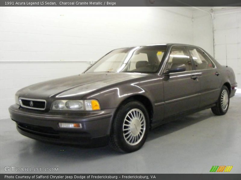Charcoal Granite Metallic / Beige 1991 Acura Legend LS Sedan