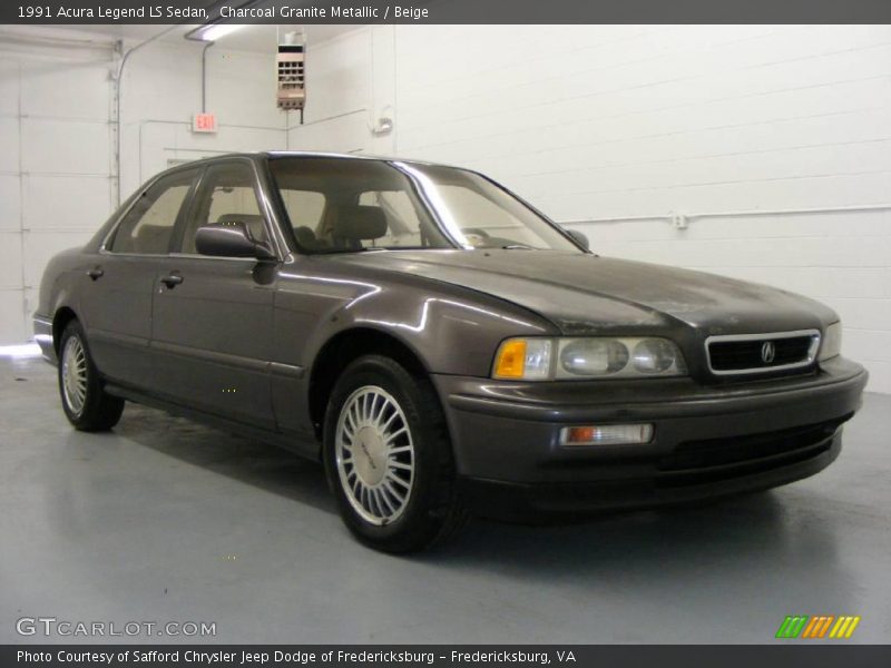 Charcoal Granite Metallic / Beige 1991 Acura Legend LS Sedan