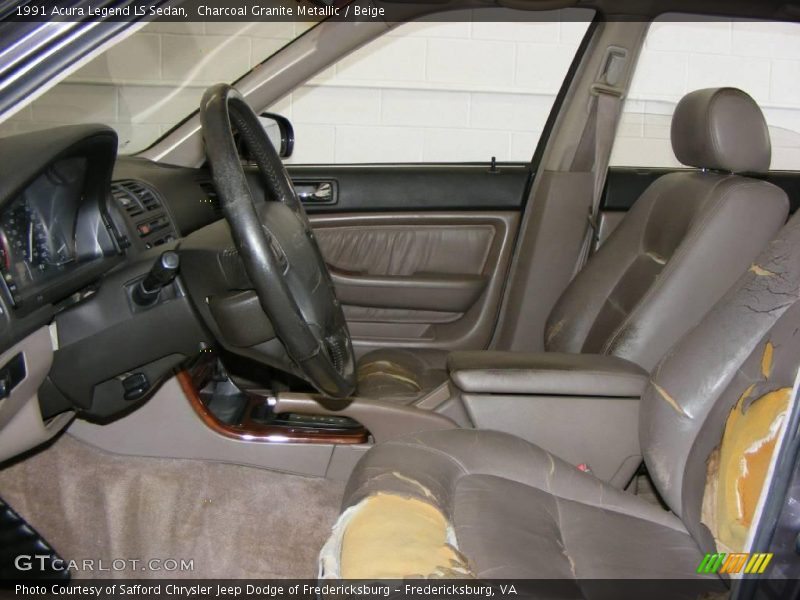 Charcoal Granite Metallic / Beige 1991 Acura Legend LS Sedan