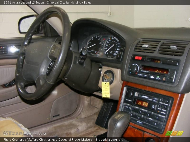 Charcoal Granite Metallic / Beige 1991 Acura Legend LS Sedan