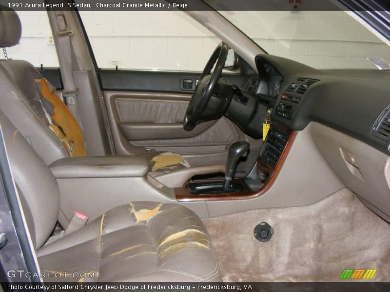 Charcoal Granite Metallic / Beige 1991 Acura Legend LS Sedan