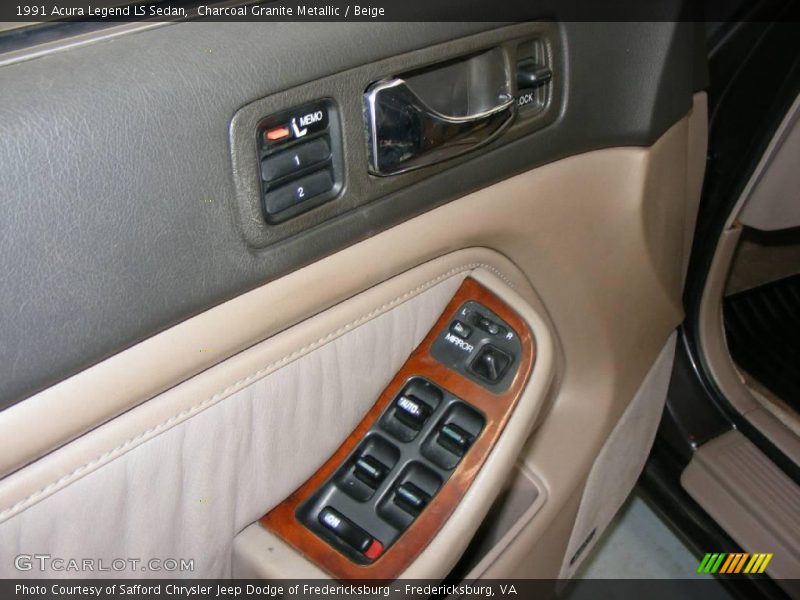 Charcoal Granite Metallic / Beige 1991 Acura Legend LS Sedan