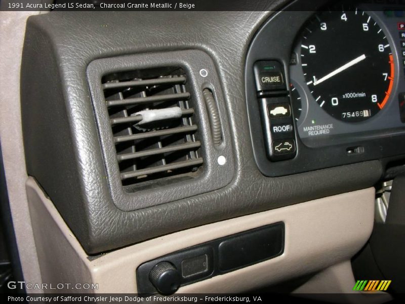Charcoal Granite Metallic / Beige 1991 Acura Legend LS Sedan