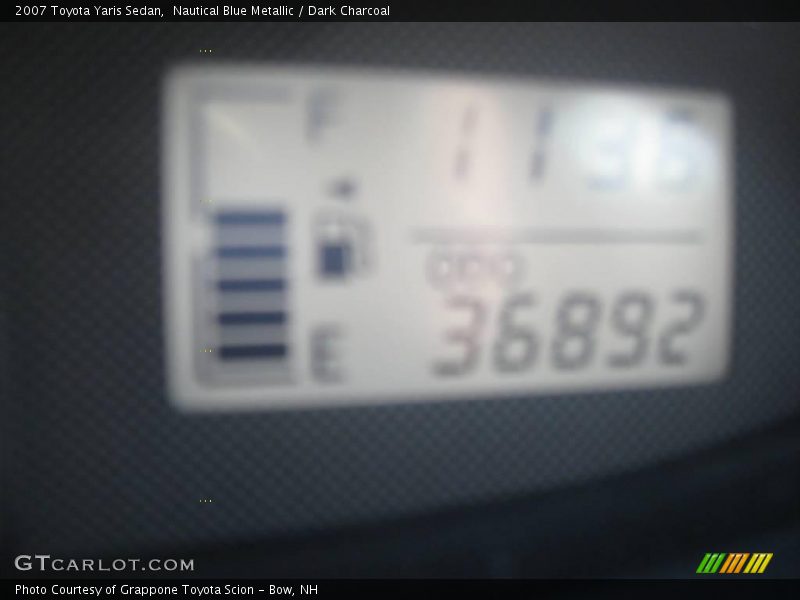 Nautical Blue Metallic / Dark Charcoal 2007 Toyota Yaris Sedan