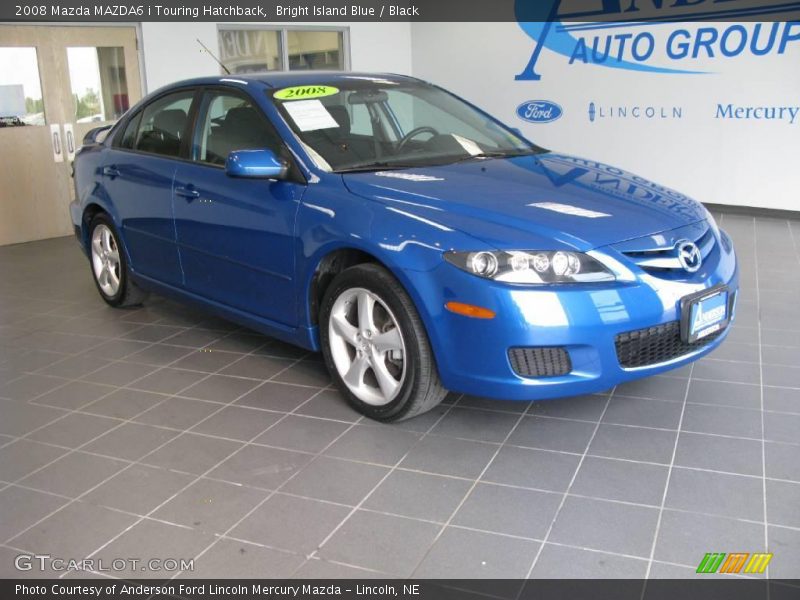 Bright Island Blue / Black 2008 Mazda MAZDA6 i Touring Hatchback