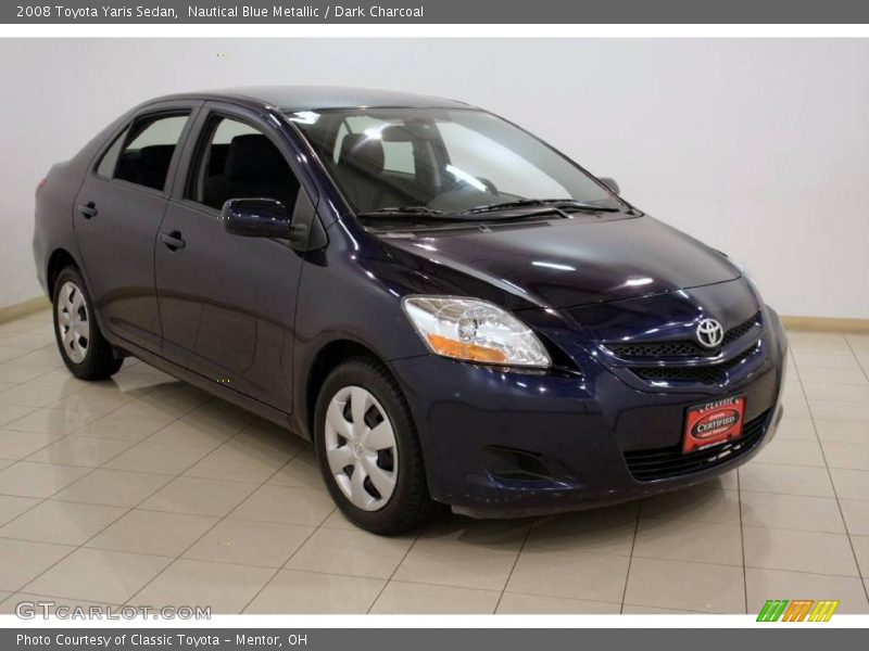 Nautical Blue Metallic / Dark Charcoal 2008 Toyota Yaris Sedan