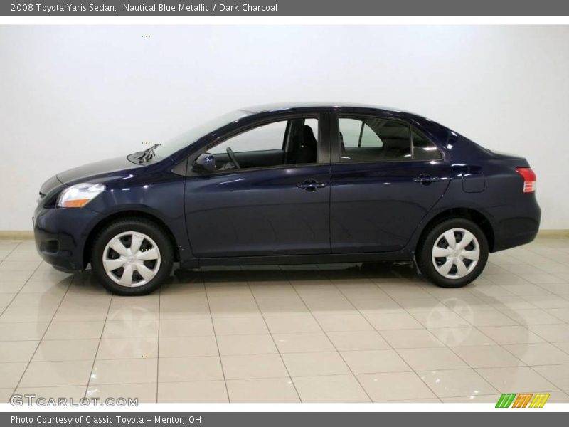 Nautical Blue Metallic / Dark Charcoal 2008 Toyota Yaris Sedan