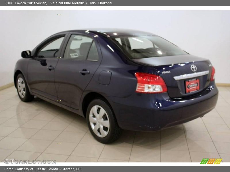 Nautical Blue Metallic / Dark Charcoal 2008 Toyota Yaris Sedan