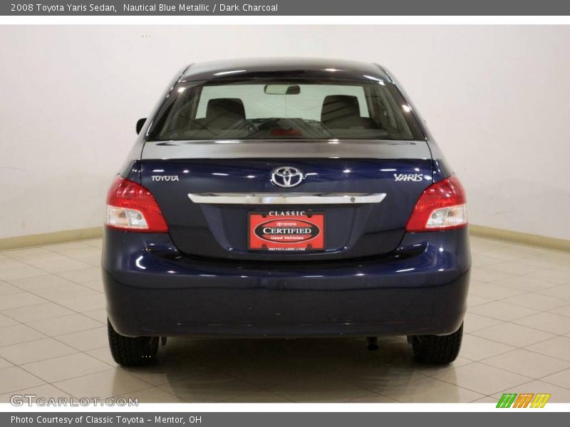 Nautical Blue Metallic / Dark Charcoal 2008 Toyota Yaris Sedan