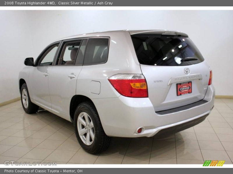 Classic Silver Metallic / Ash Gray 2008 Toyota Highlander 4WD