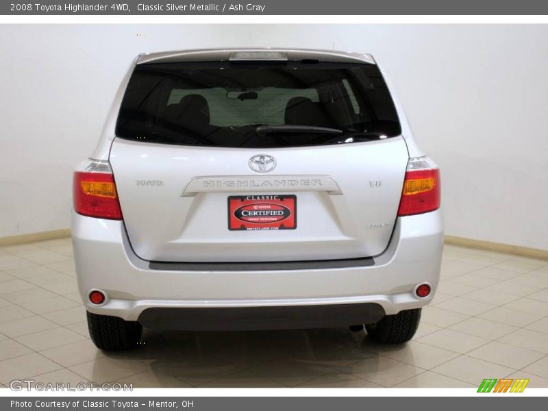 Classic Silver Metallic / Ash Gray 2008 Toyota Highlander 4WD
