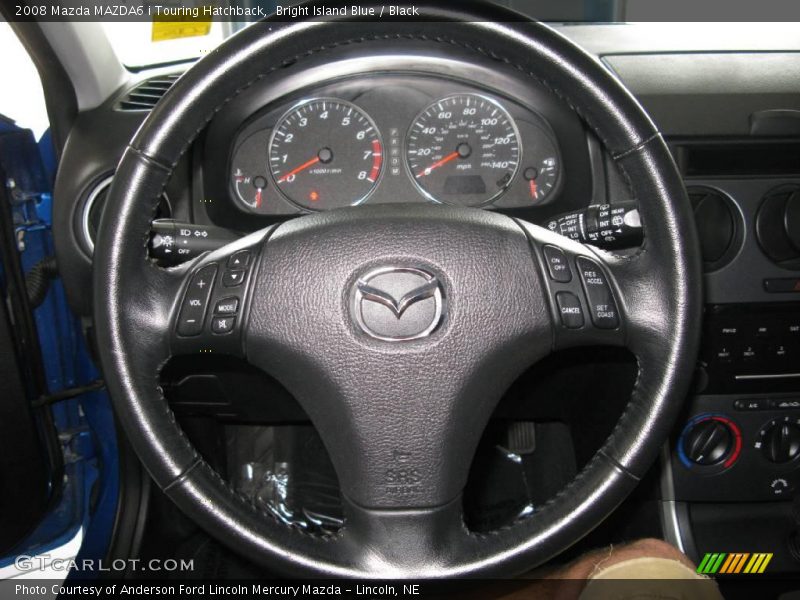 Bright Island Blue / Black 2008 Mazda MAZDA6 i Touring Hatchback