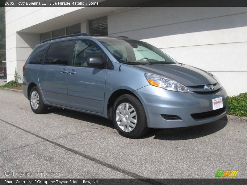 Blue Mirage Metallic / Stone 2009 Toyota Sienna LE
