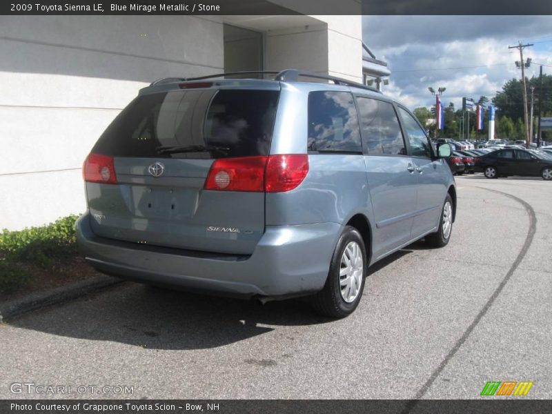 Blue Mirage Metallic / Stone 2009 Toyota Sienna LE