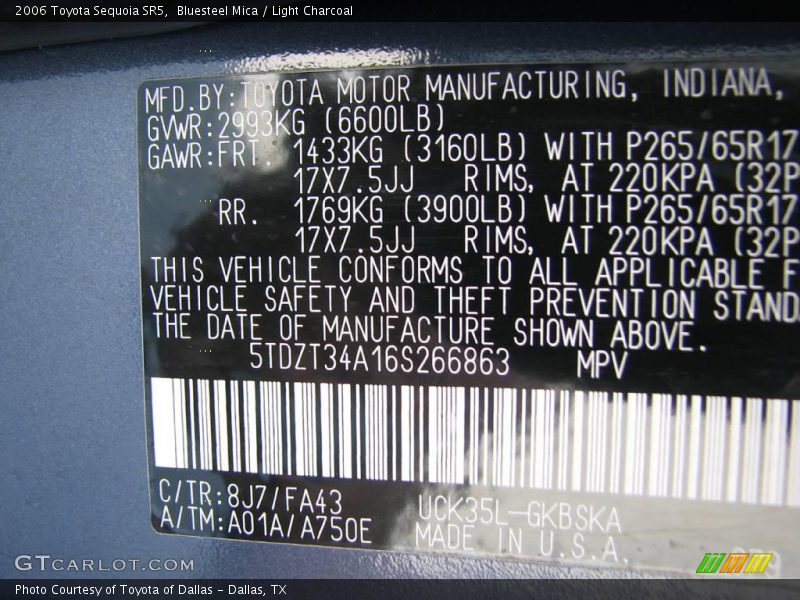 Bluesteel Mica / Light Charcoal 2006 Toyota Sequoia SR5